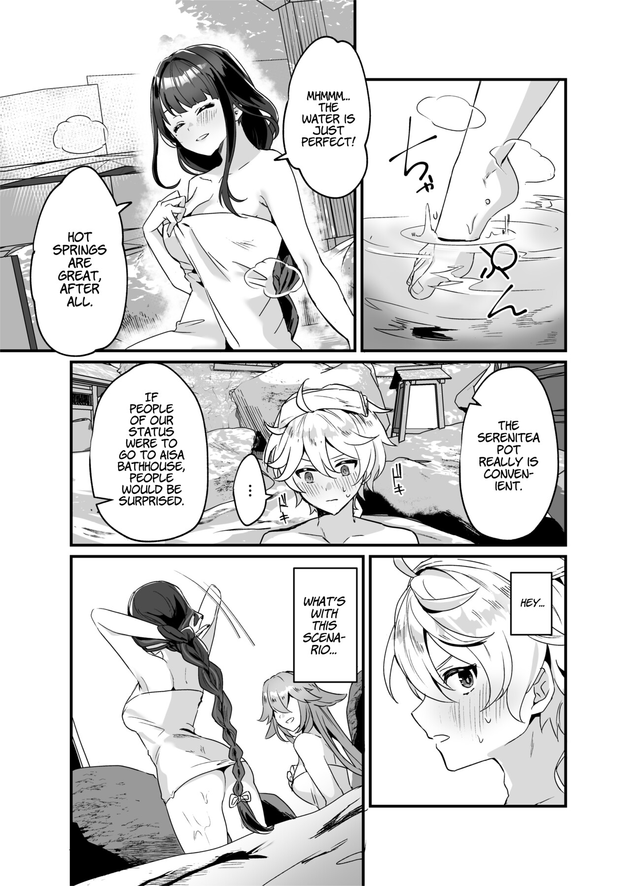 Hentai Manga Comic-A Steamy Hot Spring Vacation In Inazuma-Read-2